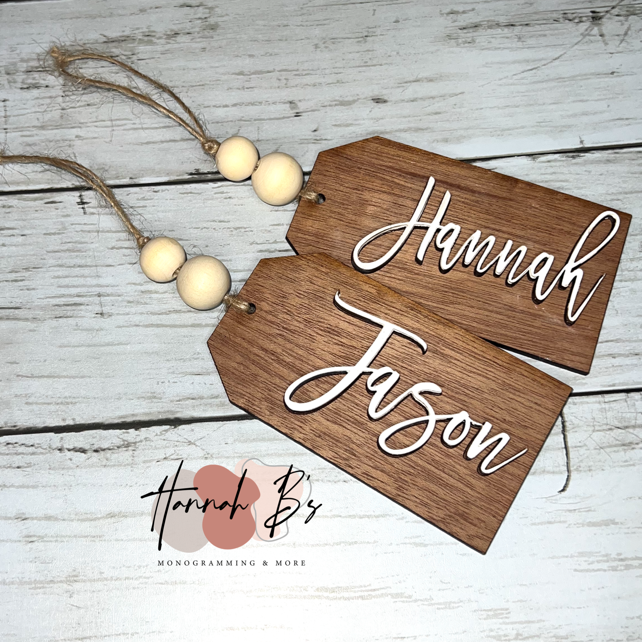 Stocking Name Tags – Hannah Bs Monogramming & More